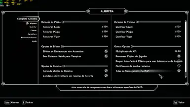 Traducao PT BR Complete Alchemy and Cooking Overhaul e CACO