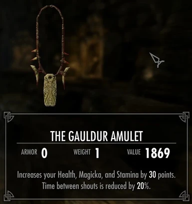 Gauldur Amulet Fortify Shouts