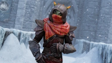 Xelzaz will cover his face during snow and ash fall - Screenshot by belladonnaisrunning