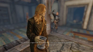 if you talk to NPC while swaying cheering is playing, they may continue to sip drink and vibe