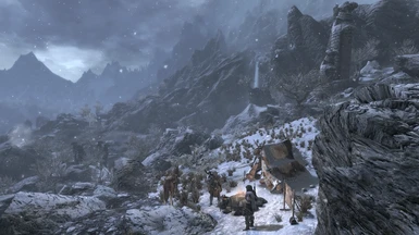 Winter Evening in the mountains of Eastmarch.