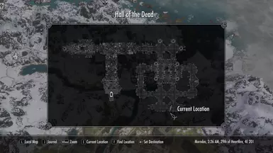 Location inside Windhelm Hall of the Dead