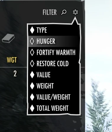 Food (CC Survival Mode) Column Filters