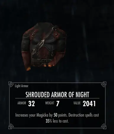 Shrouded Armour of Night