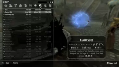 Namira's Bile shout