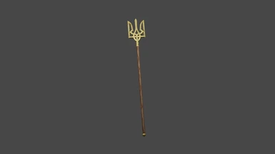 The trident, as rendered in blender