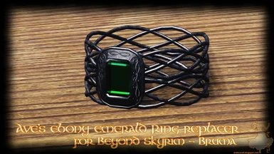 Ave's Ebony Emerald Ring Replacer for Beyond Skyrim - Bruma