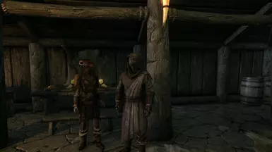 Here she is with my player character.