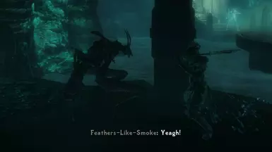 About to land the killing blow on a chaurus hunter