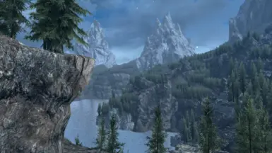 The northern shore is craggy and difficult to traverse.