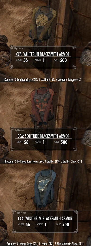 Custom Clothing Armor example