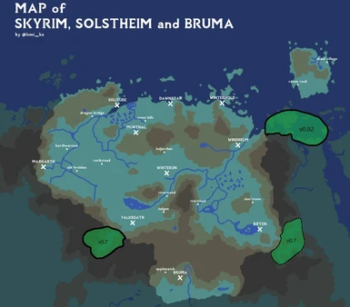 Overview of areas added by this mod