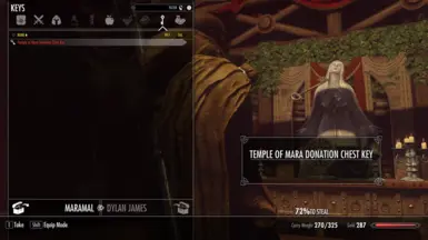 Pickpocket the key to the donation chest from Maramal...