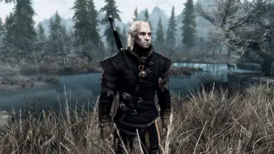 The Witcher 2 - Geralt Raven Armor and Witcher Swords