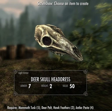 Deer Skull Headdress