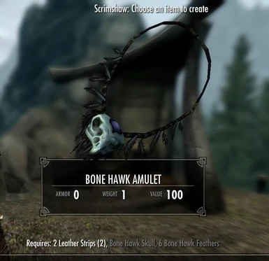 Bone Hawk Amulet now craftable without a forge