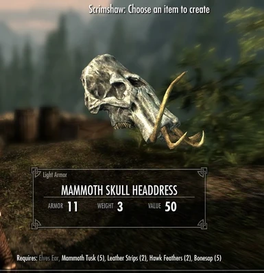 Mammoth Skull Headdress