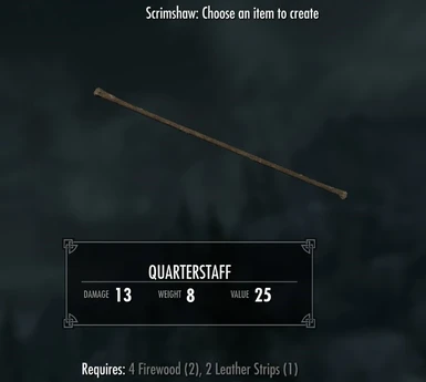 Quarterstaff - requires Immersive Weapons and Immersive Weapons Patch