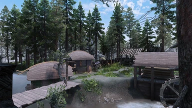 JK's Skyrim - Outer Morthal from the upper walkway