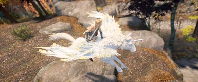 White Unicorn - White Gold Wings Up