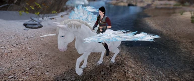 White Unicorn - White Blue Wings Up