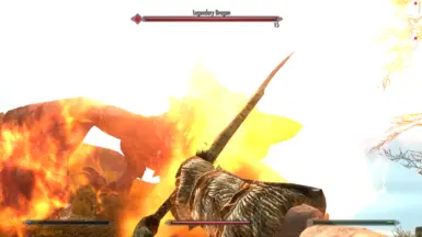An Orcish Sword dealing very little damage against the hard scales of a Legendary Dragon