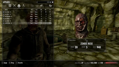 CC zombie mask