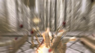 Heart of Fire dealing retaliation damage, hard to see in a photo due to the image space effects, but looks cool in-game.