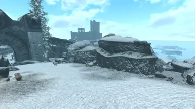 Winterhold with Hearthfire Carriages SE+Winterhold Expanded Ruins