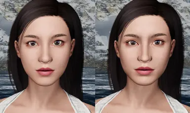 different normals for eyelids and nose 