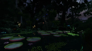 Enchanted jungle of Grahtwood at night