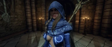 Optional Hood with Hair (Pale Blond) and Alternate Hood Texture (Snow-Blue)