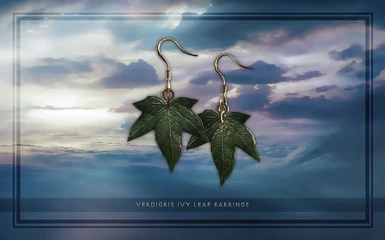 Verdigris Ivy Leaf Earrings
