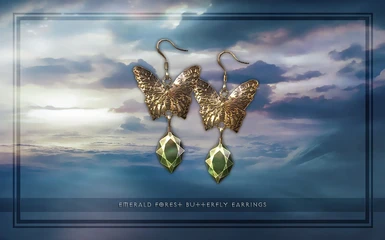 Emerald Forest Butterfly Earrings