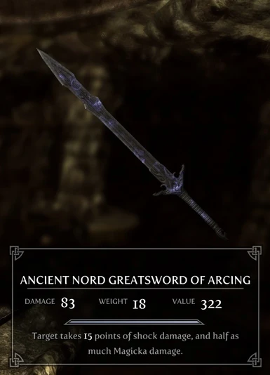 Ancient Nord Greatsword Of Arcing