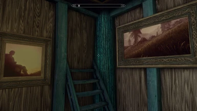 v1point2 view of entry to attic - blue wood is only my personal game, the wood will source your whiterun wood textures