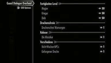 Guard Dialogue Overhaul MCM German at Skyrim Special Edition Nexus ...