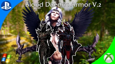 Blood Daedric Armor And Weapon