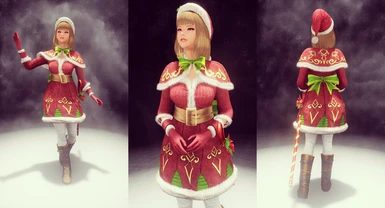 Wintersday Dress Set on Female Characters