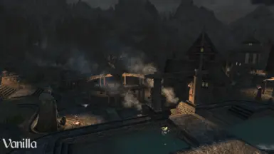 Whiterun Stairs Night  Vanilla 