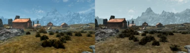 Before and after Whiterun Imperial Camp