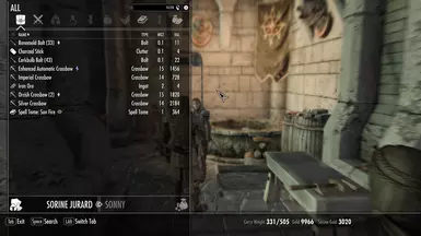 Proof that Sorine sells you the Crossbows if Crafting isnt your thing.