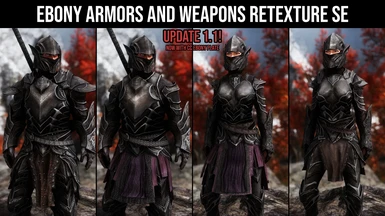 Ebony Armors and Weapons Retexture SE