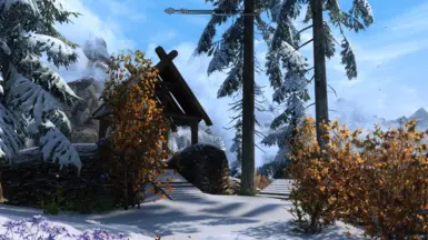 Whiterun gate after - removed fireplace (with Seasons of Skyrim)