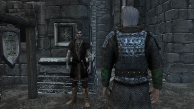 Male Darkelf and Nord - difference in height via Racemenu Morphs (in all screenshots)