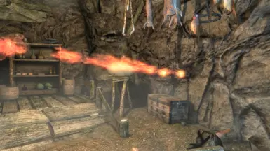 The warlock employs a fire trap