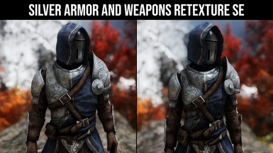 Silver Armor and Weapons Retexture SE