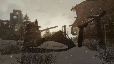 Before - Clipping snowdrifts, floating banners, floating icicles, and more!