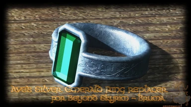 Ave's Silver Emerald Ring Replacer for Beyond Skyrim - Bruma
