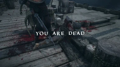 You Are Dead - white font and blue background